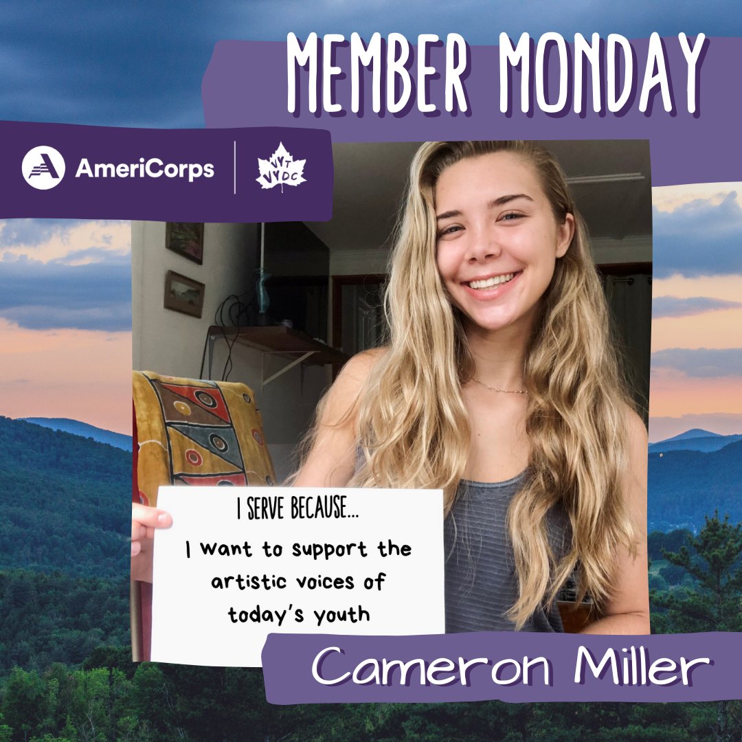 Cameron is the #VYDC #AmeriCorps State member serving at In-Sight Photography Project in Brattleboro, VT. Cameron relocated all the way from Georgia after earning a BA in anthropology. This service year, Cameron hopes to support all of the young artistic voices in Brattleboro.