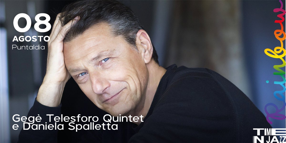 <a href="/GeGTelesforo/">GeGè Telesforo</a> sarà l'8 agosto a #puntaldia con il suo quintetto.
#timeinjazz sta per accendere le luci del suo #rainbow 
Scopri tutto il programma qui 🌈
timeinjazz.it/associazione/