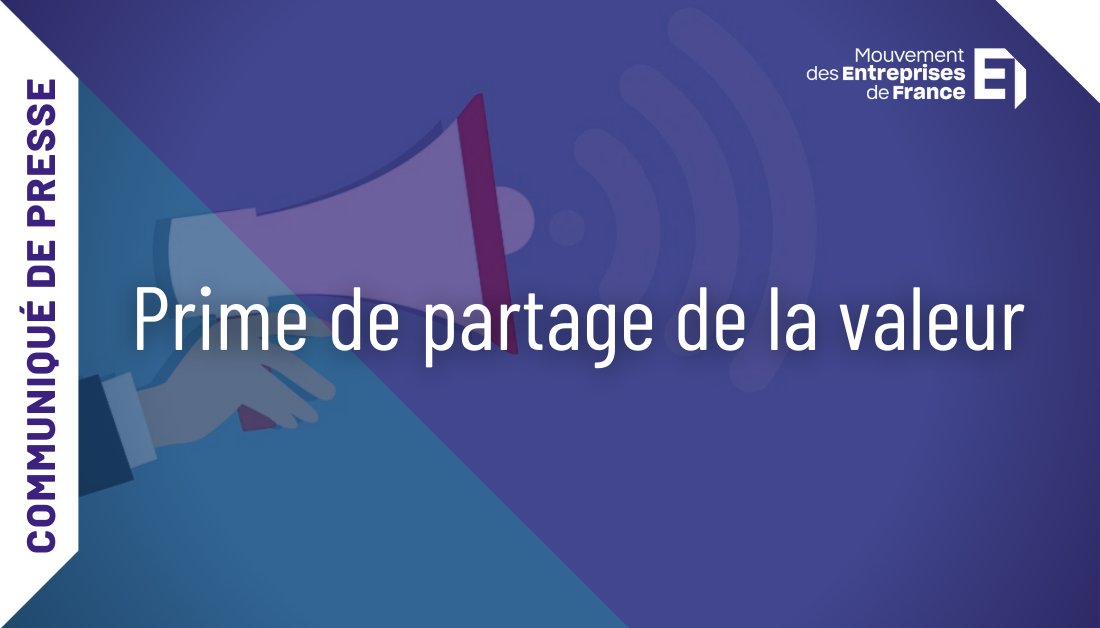 COMMUNIQUÉ | Prime de partage de la valeur
👉 bit.ly/3uFdV3M