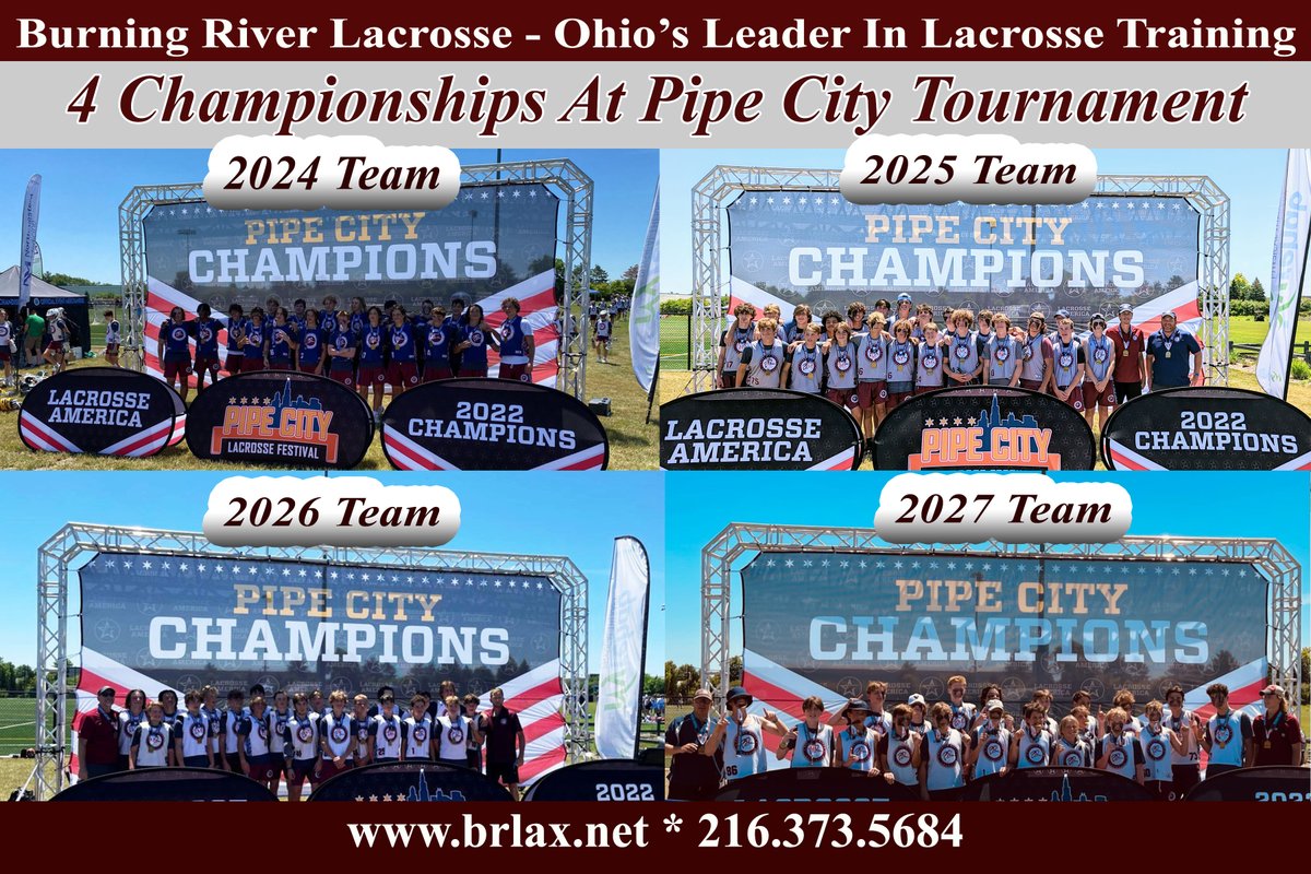 More summer hardware and success for the N. Ohio boys.  4 Championships at Pipe City (2 Maroon, 2 Navy) bringing us to 8 Championships so far this summer.
