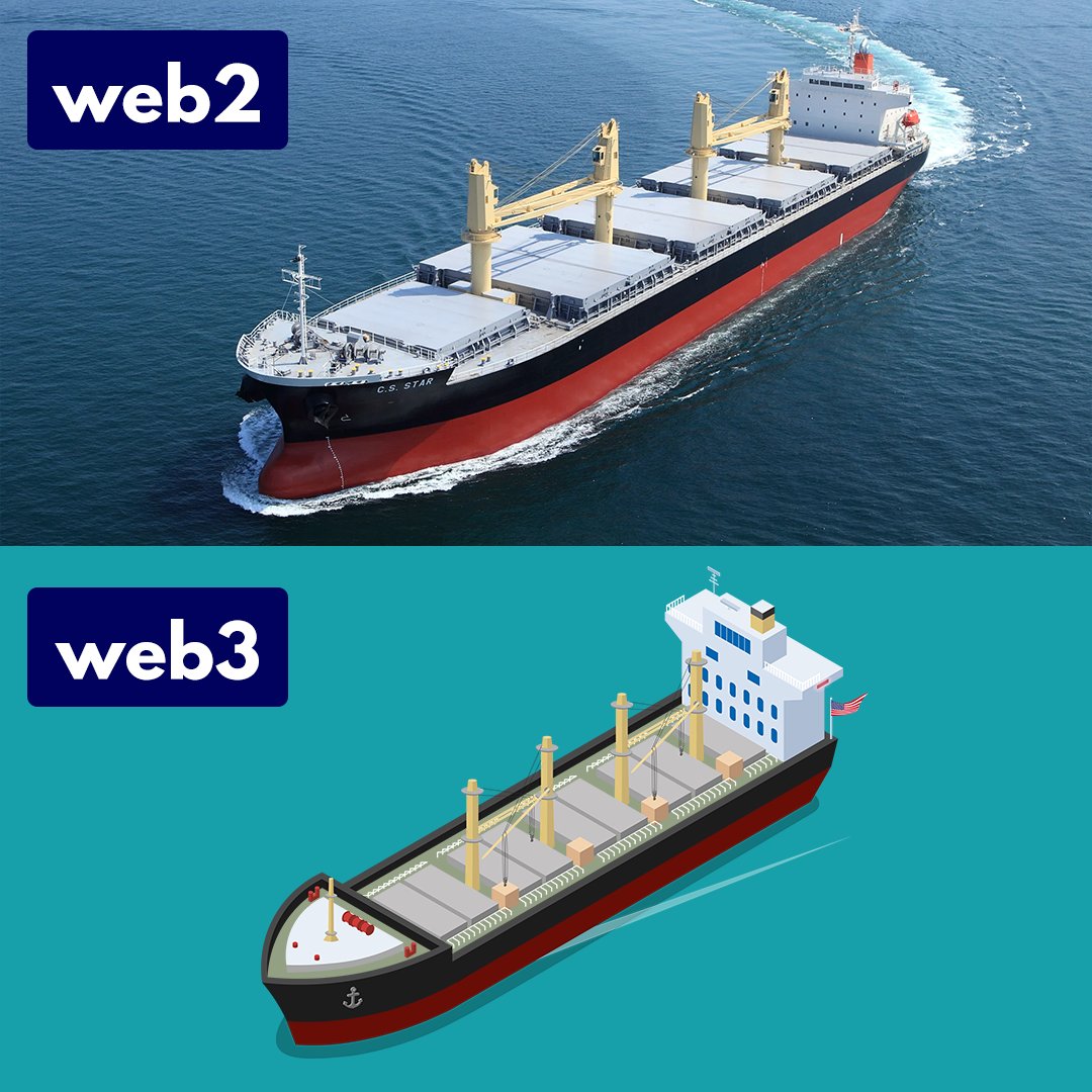 web2 Bulk Carrier vs web3 Bulk Carrier 🚢🚢

Mint yours at ventoverse.com

#Ventoverse #NFTProject #ShipNFT #BulkCarrier