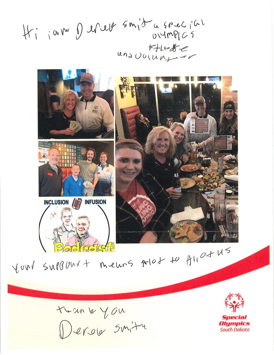 mstatesutility's tweet image. We have an amazing opportunity every year to support Special Olympics Sioux Falls athletes and it's always a treat to get these letters.
If you want to learn more about the SFSO check out Derek's podcast! Available wherever podcasts are available!
anchor.fm/inclusion-infu…