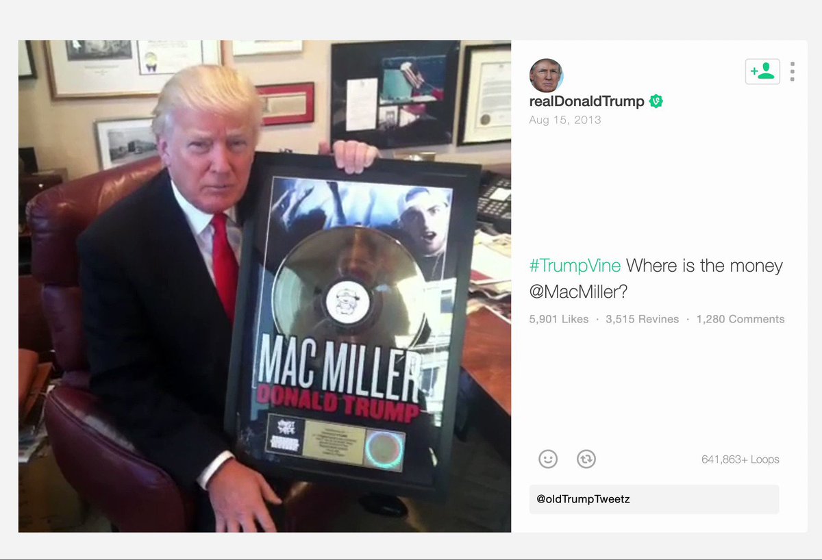 _poolsideconvo_'s tweet photo. Happy Mac Miller monday. Throwback to when trump had beef with mac over a song😭 https://t.co/72xqihdosk