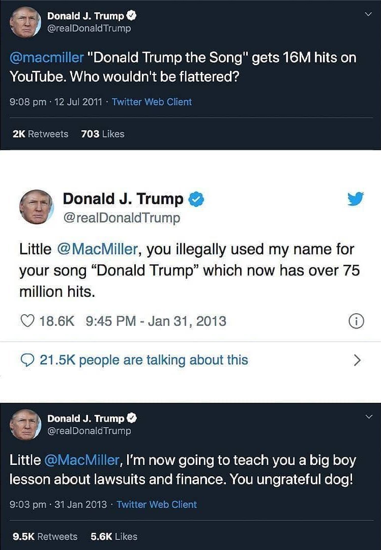 _poolsideconvo_'s tweet photo. Happy Mac Miller monday. Throwback to when trump had beef with mac over a song😭 https://t.co/72xqihdosk