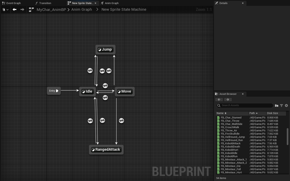 WHNFgame's tweet photo. We Have No Future will be built on Unreal Engine 5! We’re also using the Pixel2D plugin which allows us to use flipbooks in animation blueprints, sparing us valuable production time and allowing our artists to go in engine and implement their own 2D animations easily. https://t.co/kipZoqyrcV