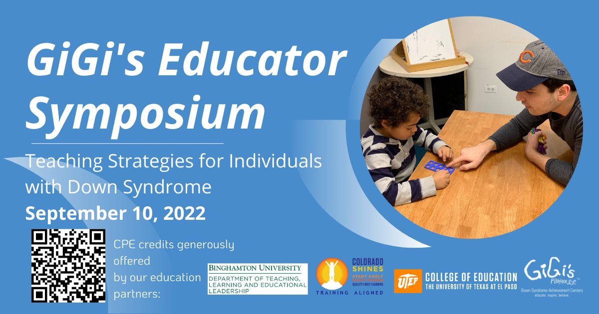 LaytonGiGi's tweet photo. Listen up! Teachers, therapists, respite workers, and even family members are invited to our FREE, LIVE Educator Symposium on Sept. 10! During this session, you will learn from GiGi’s experts how to teach individuals with Down syndrome the way THEY... https://t.co/5vMD1ca2l6” https://t.co/SVIEUUt9Cr