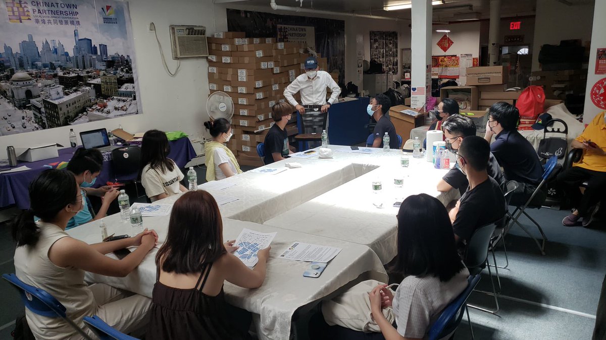 ChinatownNYC's tweet photo. Day 1 for our 2022 SYEP interns, providing them an overview of Chinatown as they assist us over the next six weeks. #chinatown #chinatownnyc #explorechinatown #syep #summeryouthemploymentprogram #summerintern https://t.co/X0eZWqO1ZH