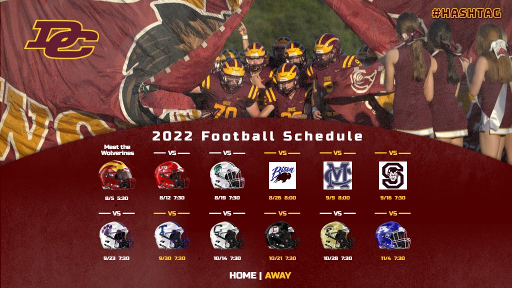 Here you go Wolverine fans! The 2022 Football Schedule.  We hope to see you at "Meet the Wolverines" at Magic Morgan Stadium on August 5th at 5:30pm. Let's goooooo