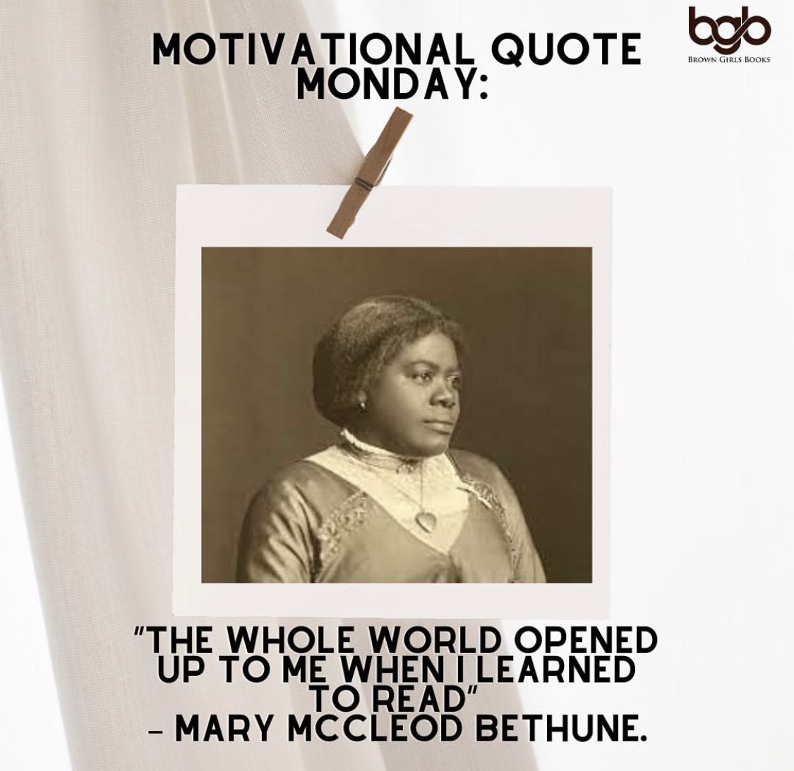 Happy Motivational Monday! Have you read a book today? Go to our website to check out the hottest new books! #browngirlsbooks #marymcleodbethune #writers #writingcommunity