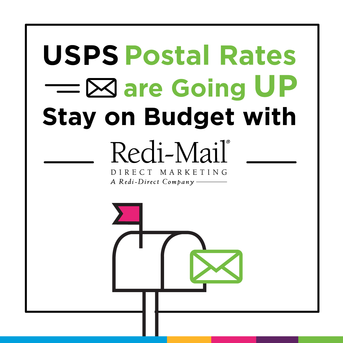 RediMail's tweet photo. Did you hear that the USPS has increased their postal rates? Don't break your direct mail campaign's budget - check out the new rates and reach out to us at Redi-Mail to learn about our competitive pricing options today!

https://t.co/vMi2wUT4qE

#directmail
#mail https://t.co/y9DzuATHm4