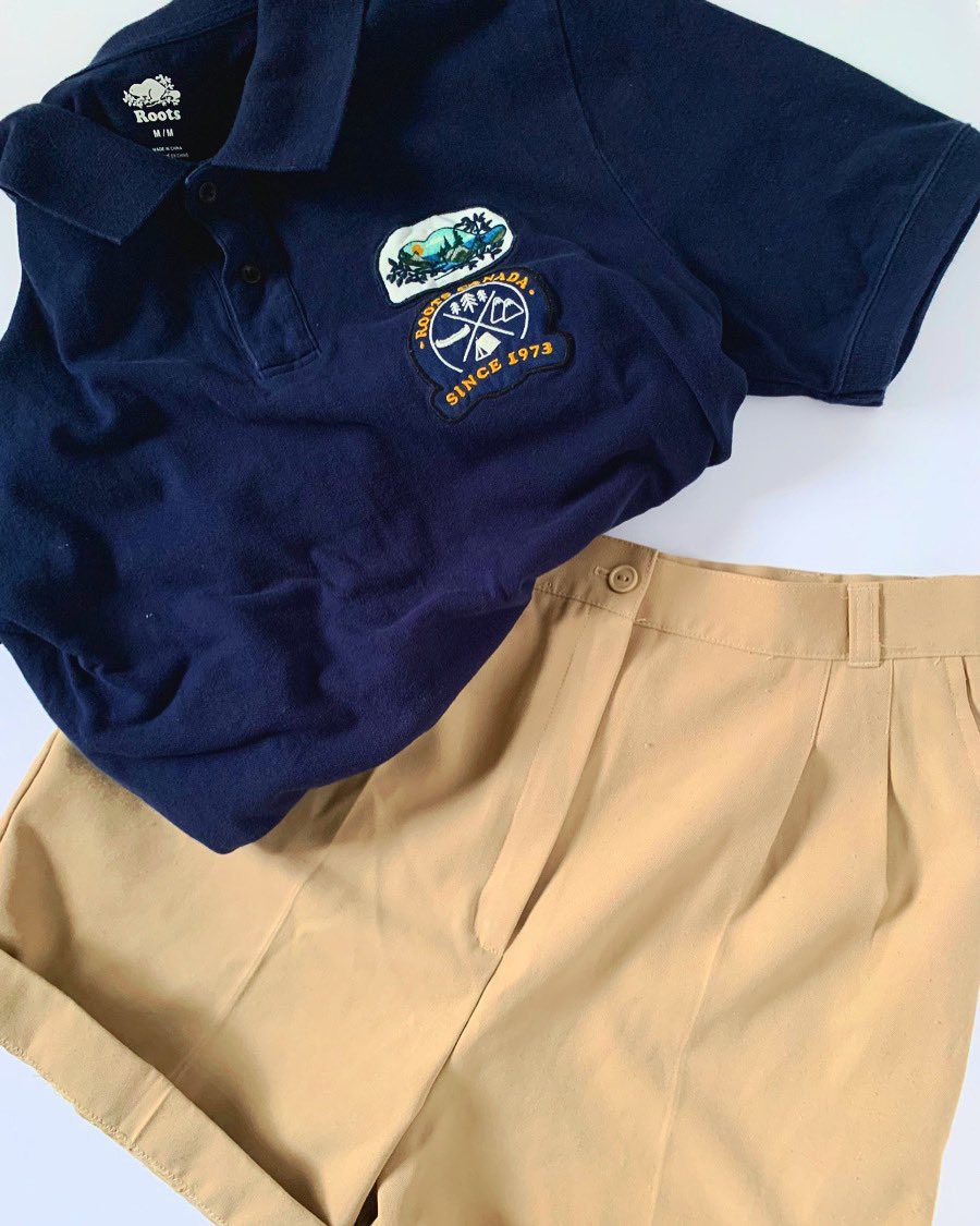 maycourtwindsor's tweet photo. ☀️Summer camp aesthetic anyone?☀️ We love these pleated khaki shorts - they sit high waisted, easily roll up for a more casual look, AND they pair great with this embroidered polo! ✨ Stop by the shoppe Tues-Sat to put together your new fav summer fit 😎 https://t.co/JyWkVLoaAe