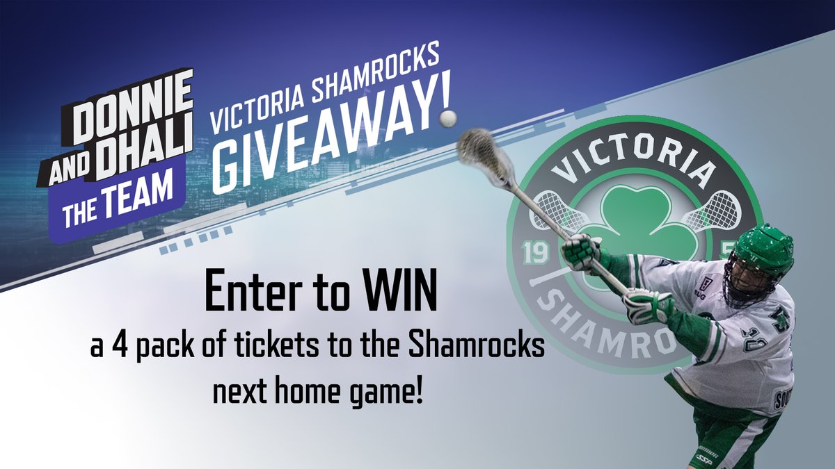DonnieandDhali's tweet photo. ❗️CONTEST❗️

The @WLAShamrocks are back in action this coming Sunday against Burnaby and we have a 4 pack of tickets to giveaway.

How do you enter?

Follow our account, @WLAShamrocks &amp; @CHEK_media and retweet this tweet.

We will choose a winner this Thursday! https://t.co/G1S3uTundW