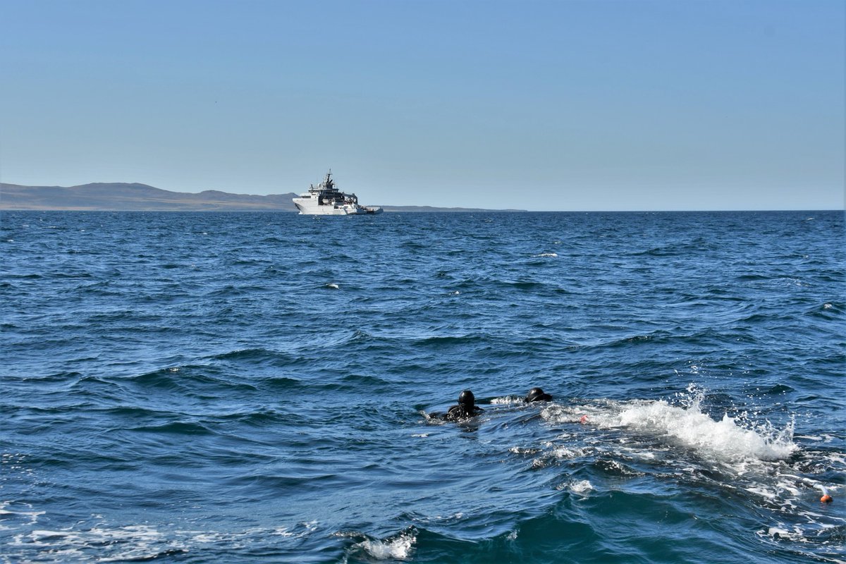 MarineNationale's tweet image. Pour agir en toutes circonstances, nos capacités sont régulièrement éprouvées dans les milieux les plus exigeants. Le BSAM Seine et un détachement de plongeurs se sont ainsi entraînés récemment aux interventions en eau froide à Saint-Pierre-et-Miquelon ! ⚓️ #MarineDeCombat