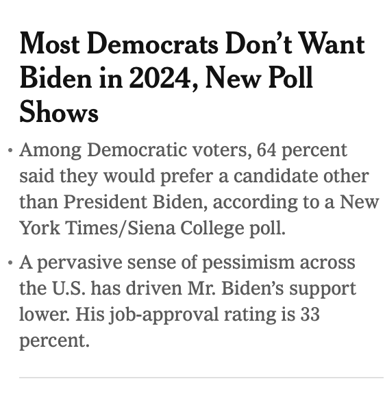 Hey @nytimes, any chance we can just discuss this in 2023 when it will matter, by which time things will probably change considerably, and just keep the focus on the November midterms and the desperate struggle to keep democracy alive in the USA?