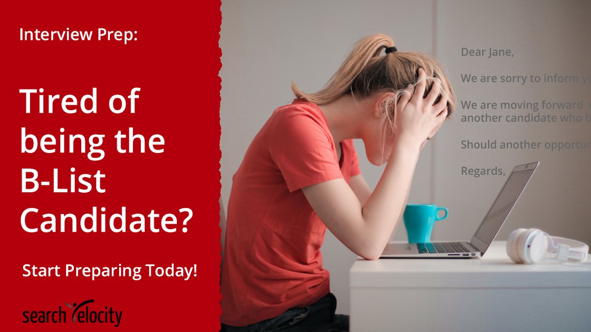 Are you tired of being the B-list candidate? Are you tired of receiving rejecting emails? By not preparing for an interview you are handing the job offer to the other candidate. 

Start preparing for Job Interview today: bit.ly/InterviewElear…
 #interviewtips #jobinterviewtips