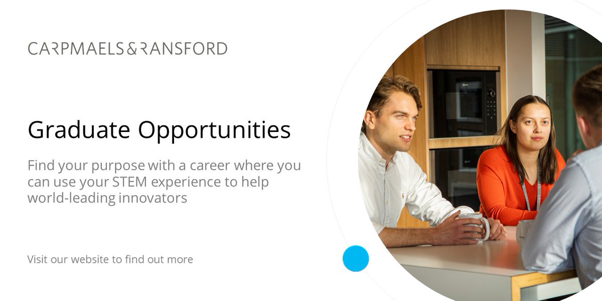 Carpmaels & Ransford (@carpmaels) on Twitter photo We are now welcoming applications for our 2023 trainee patent attorney opportunities. For more information please visit our website: recruitment.carpmaels.com/graduate-careeā¦
If you have any questions about the profession or the application process, you can contact us at: recruitment@carpmaels.com We are now welcoming applications for our 2023 trainee patent attorney opportunities. For more information please visit our website: recruitment.carpmaels.com/graduate-careeā¦
If you have any questions about the profession or the application process, you can contact us at: recruitment@carpmaels.com