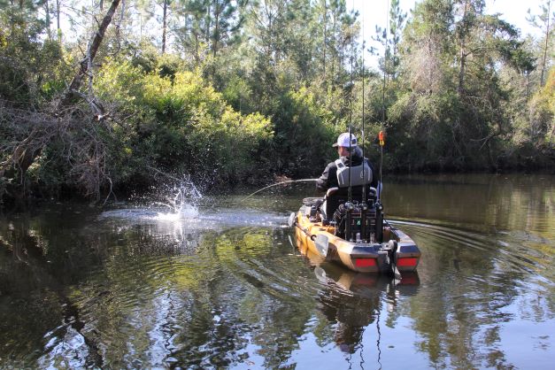 WFN's tweet photo. The team discusses rigging a Sportsman AutoPilot 136 to be the ultimate motorized fishing platform, powered by a powerful, lightweight @LithiumCo. Click https://t.co/eKW0qlTF1U for the video. What accessories do you have on your kayak? 

#Kayak #Electronics #KayakRigging #Fishing https://t.co/MVDoBU1RzD