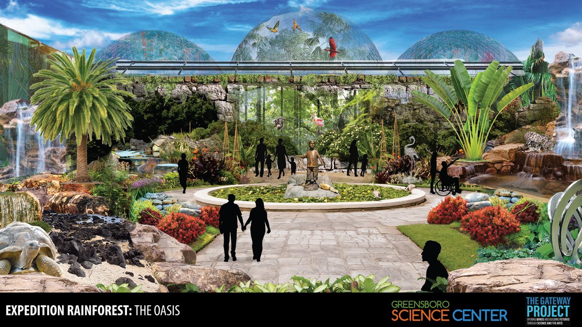 One of the two centerpieces of The Gateway Project, our 10 year plan to designate Greensboro as a top-five leader in science-based tourism in NC, is Expedition Rainforest: The Greensboro Biodome. Learn more: bit.ly/3NZZCOf

#GreensboroScienceCenter #VisitGSO #VoteYesGSO