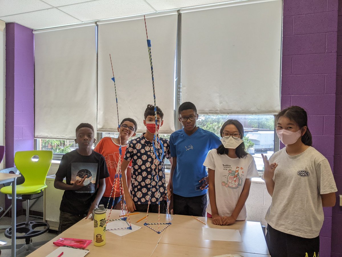 Smead_A2Steam's tweet photo. Day 1 of MSSC was lots of fun. Instant design challenge of straw towers was a big hit! Love watching the collaboration and problem solving. https://t.co/FcJfs97Z8s