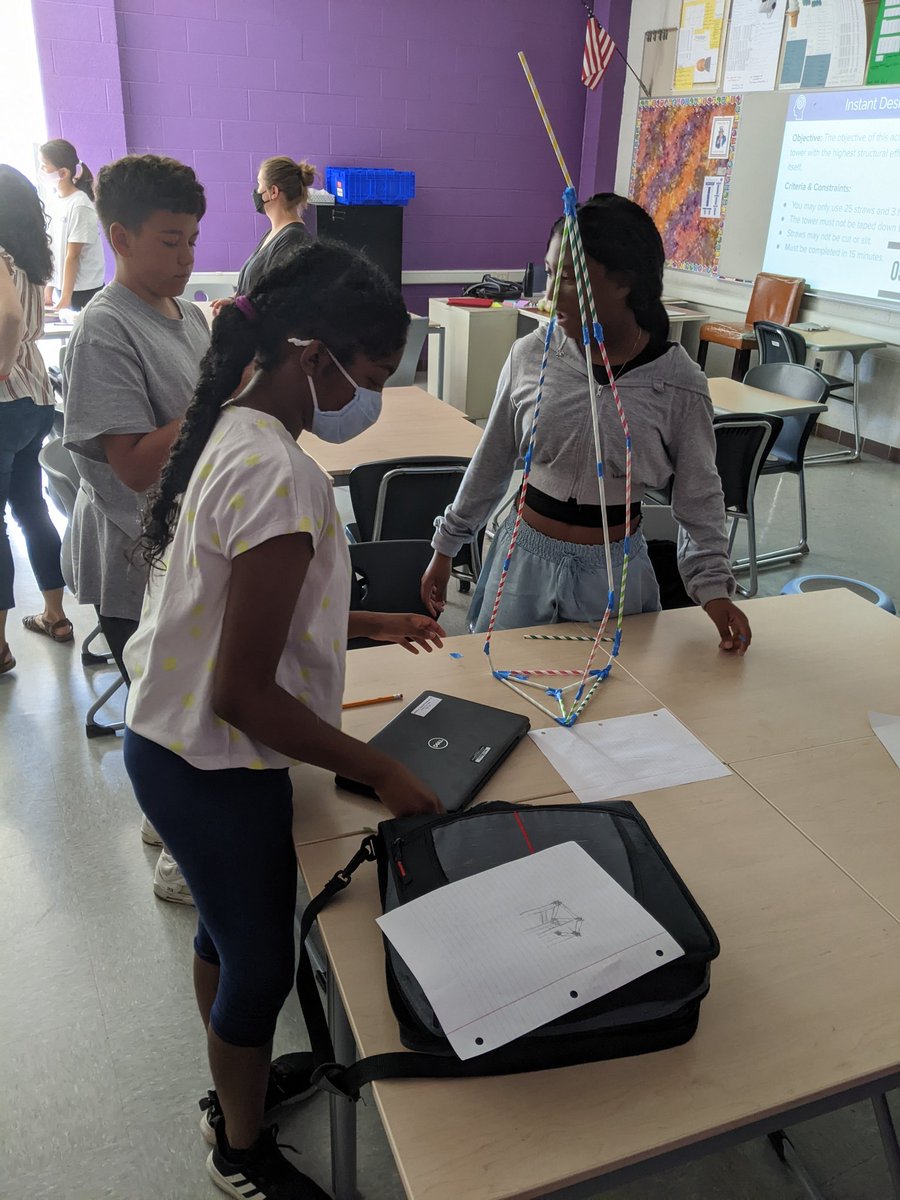 Smead_A2Steam's tweet photo. Day 1 of MSSC was lots of fun. Instant design challenge of straw towers was a big hit! Love watching the collaboration and problem solving. https://t.co/FcJfs97Z8s