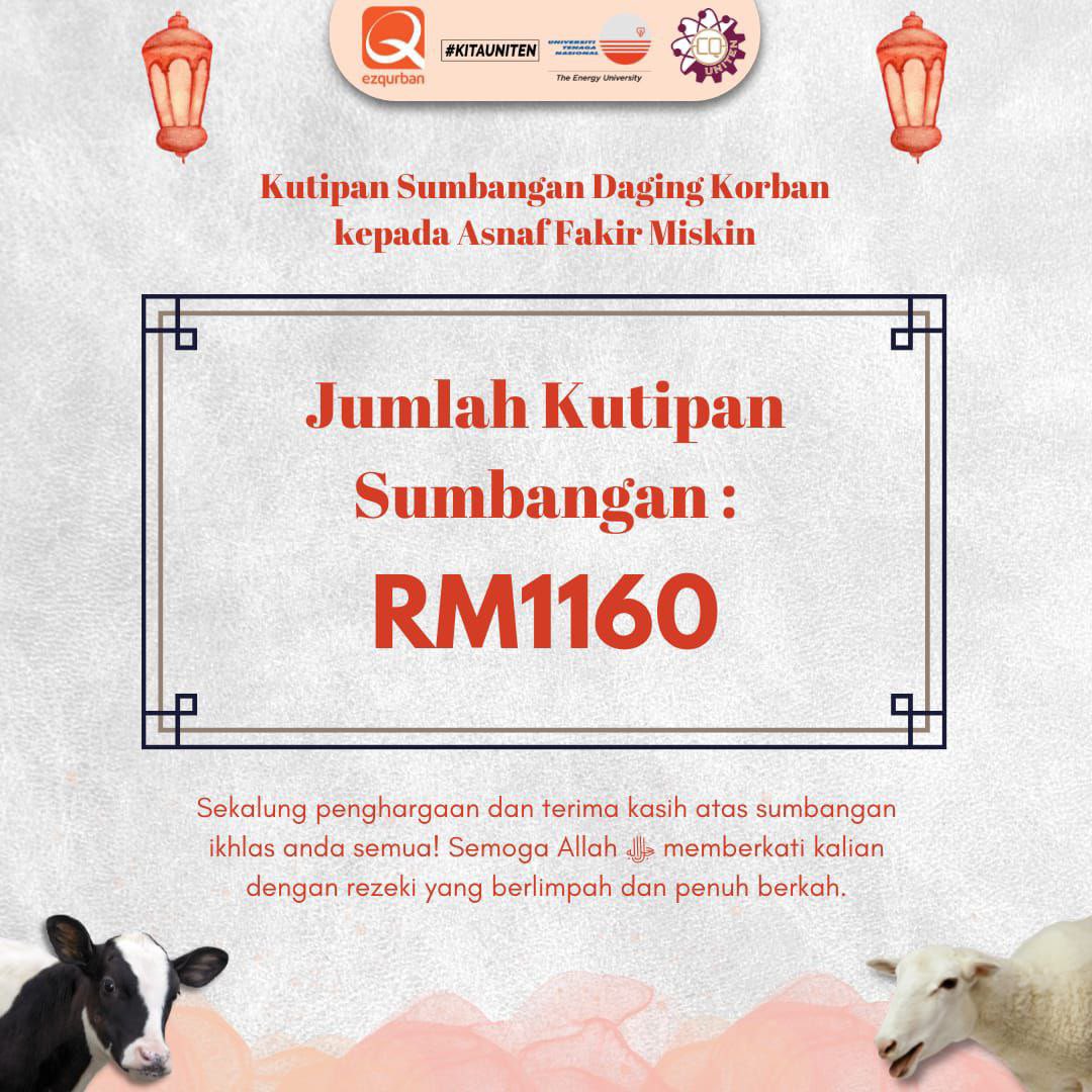clicq_uniten's tweet photo. JUMLAH KUTIPAN SUMBANGAN DAGING KORBAN UNTUK ASNAF DAN FAKIR MISKIN

Kelab CLICQ telah menerima jumlah kutipan sumbangan sebanyak RM1160 setakat 10 Julai 2022 🙌 https://t.co/dcFoGXDGg3