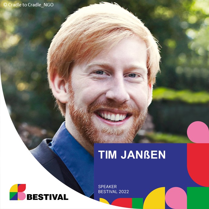 BerlinMeetings's tweet photo. As you know, sustainability is extremely important to us! That's why we are incredibly grateful that Tim Janßen (co-founder @C2C_NGO) is speaking at #BESTIVAL22. Tim is a #cradletocradle expert, entrepreneur, speaker &amp; inspirer for our world of tomorrow. https://t.co/ctpRLw7PSC https://t.co/ERYytocAbs