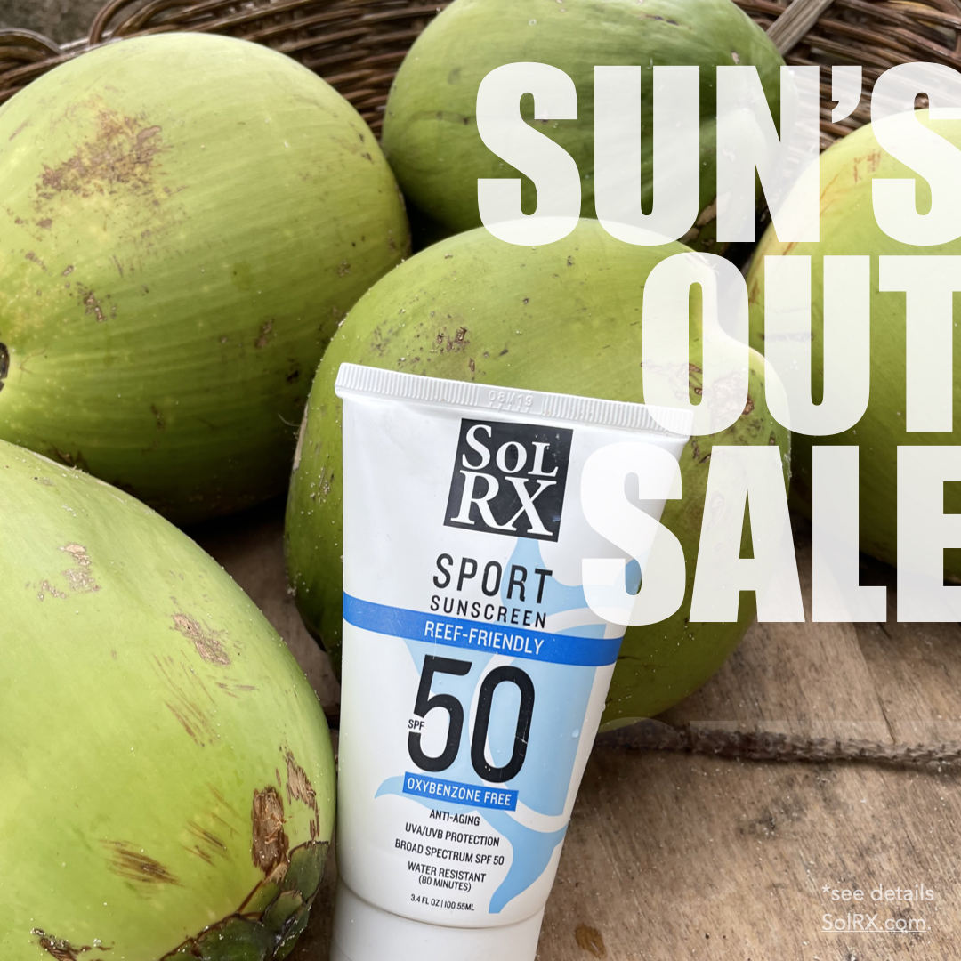 SolRxGlobal's tweet photo. Today only! Use Promo Code: ISLANDTIME and get 15% off any one item in your cart. #reeffriendly #solrx #sunscreen https://t.co/X2gIC6ZXuV https://t.co/MxnTfn8y6i