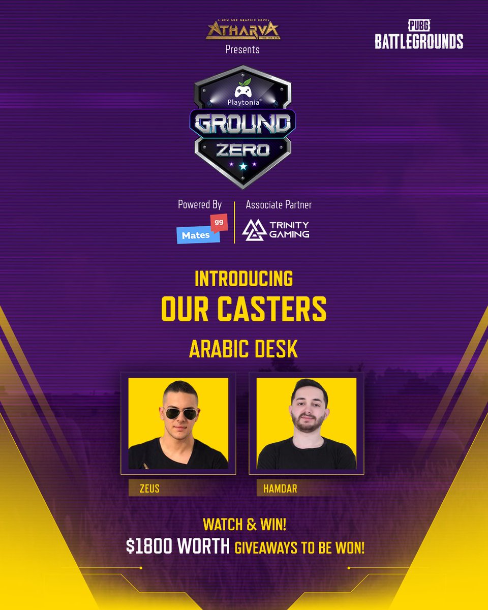 ⚡💥 Meet our Casters! ⚡💥
📥☑️Stay tuned to this page to know more details! 📥☑️
Visit the link: linktr.ee/PlaytoniaEspor…
Special thanks to @trinity_ae, @Atharvaorigin and @eupubgscrims
#GroundZero #Playtonia #PUBG_PC #Krafton #gaming #esports