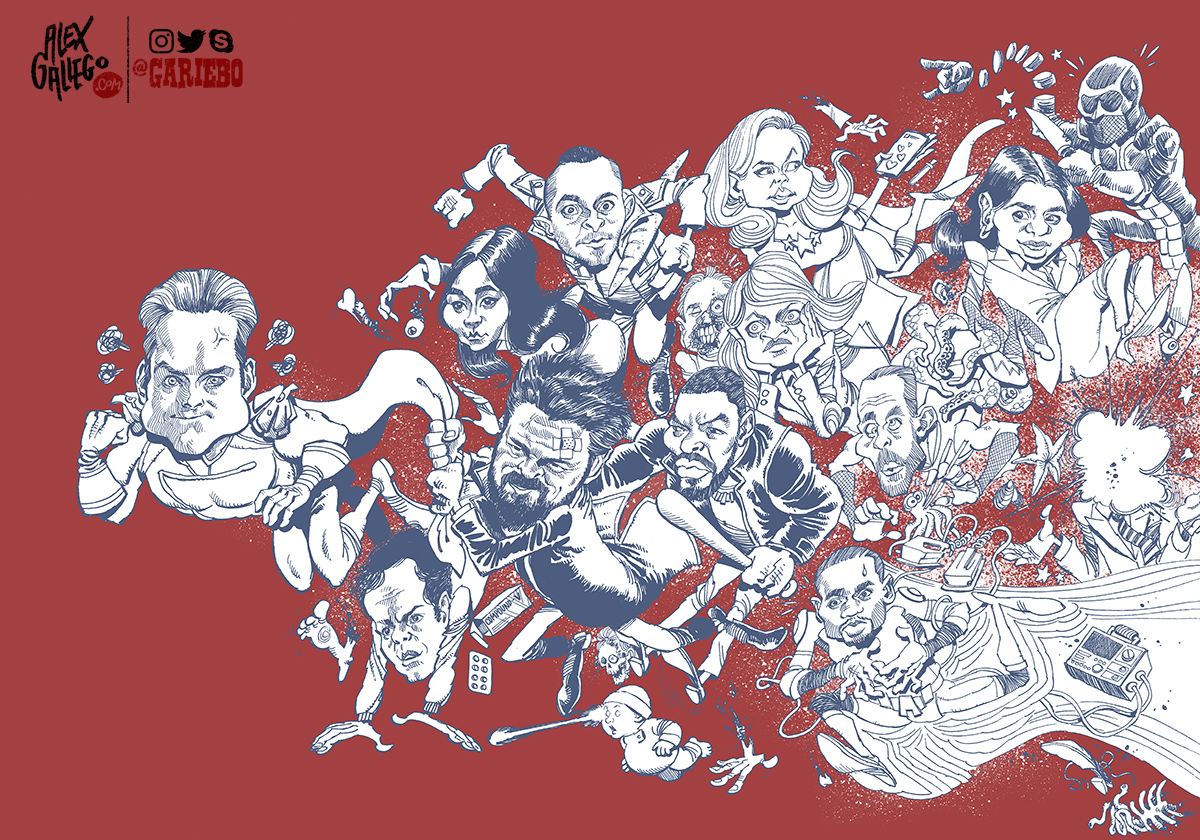 #TheBoysTV Ink on canvas. #TheBoysStrikeBack #TheBoysFinale #theboysfanart #caricature