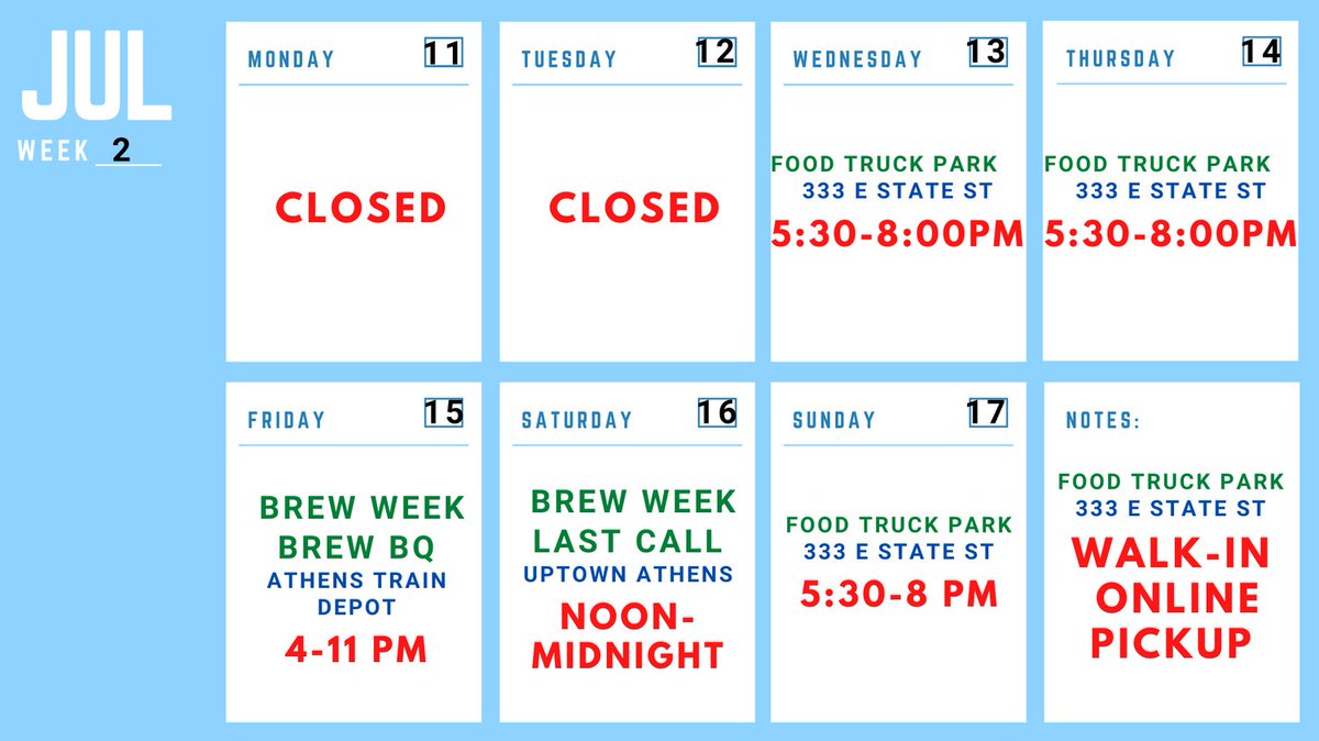 #DMTKFoodTruckSchedule #BrewWeek
Stop by DMTK food truck to get yummy Thai food. 
Walk-ins welcome or order online for pickup at drmaysthaikitchen.com or DoorDash for Delivery. 
#AthensOhio #drmaysthaikitchen #drmaysthaikitch
#lovesathensohio #ohiobobcats