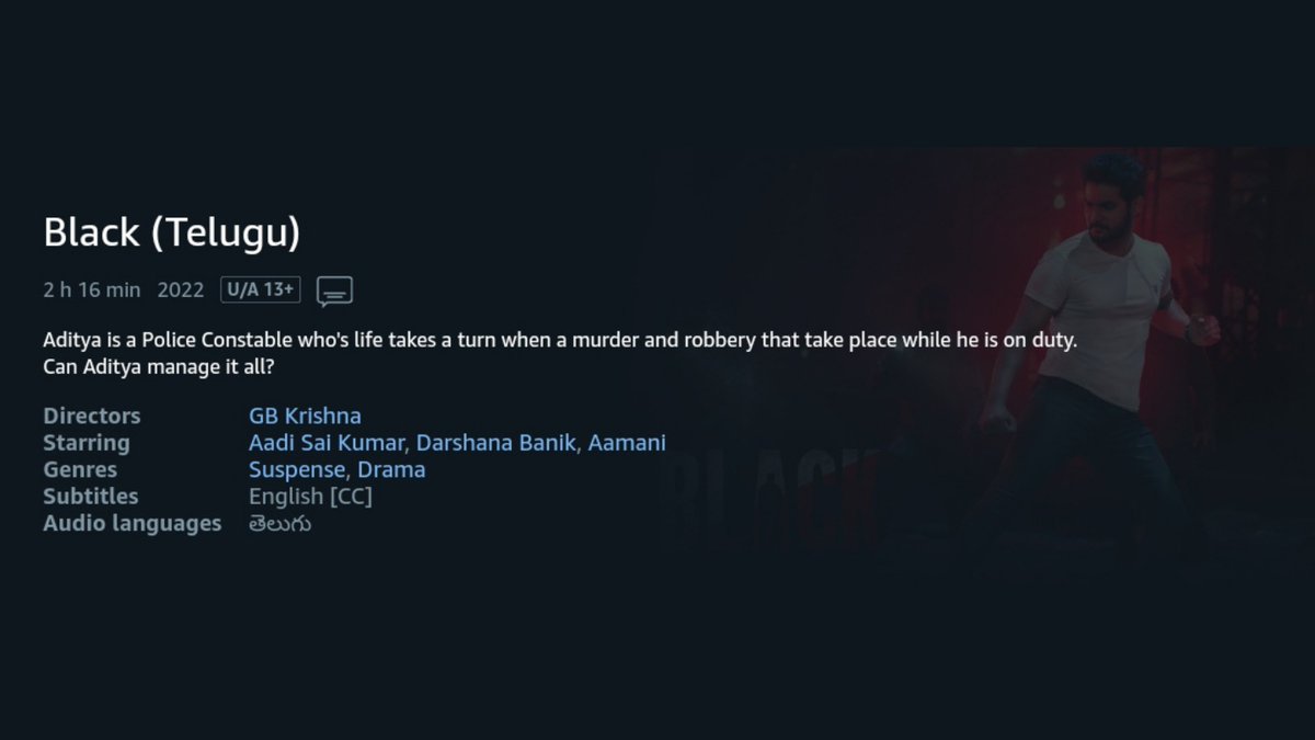 ursniresh's tweet photo. #BLACK Now Streaming on @PrimeVideoIN
@AadiSaikumar @darshanabanik @kaushalmanda #Amani @vennelakishore #Mahankali #GBKrishna #SureshBobbili https://t.co/OJi9ACIsf5