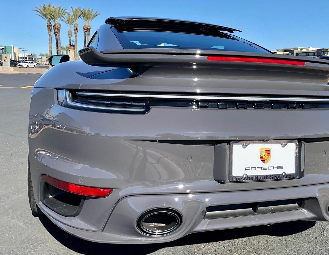 PorscheCIub's tweet photo. Paint-to-Sample Grey Black 992 Turbo https://t.co/ZHAv3OxcYM
