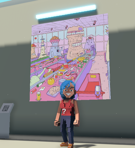 AnnnNancy's tweet photo. @TheSandboxGame @MOCDA_ I just participated in the #TheSandbox weekly contest for a chance to win 200 mSAND! Here is my favorite piece from the ‘Impossible Worlds’ exhibition, check out my screenshot below!
👇 https://t.co/acH9GqS9IT