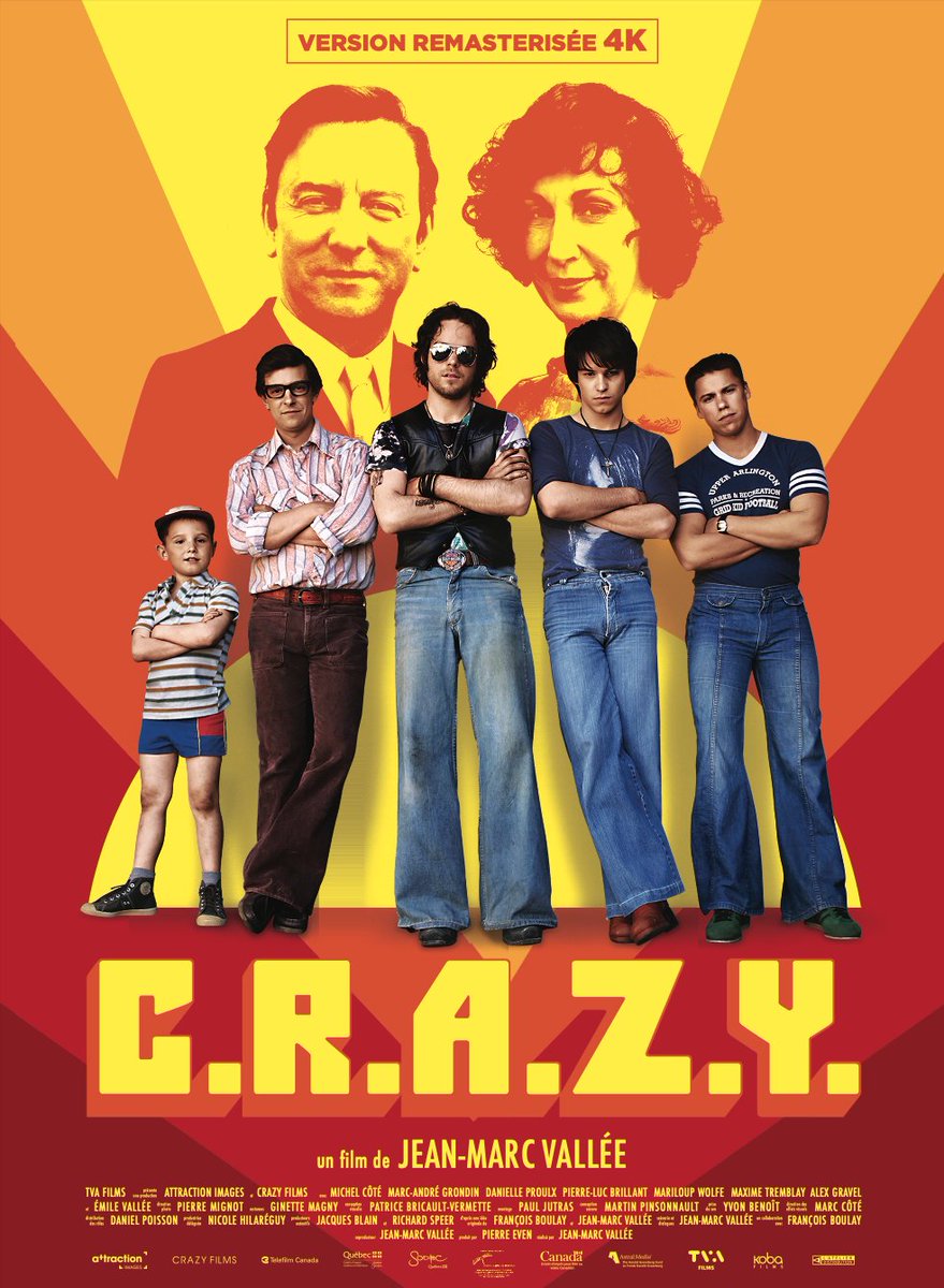 #CRAZY, le film culte du regretté Jean-Marc Vallée, de retour en salles le 31 août avec <a href="/latelierdimages/">L'Atelier d'Images</a> dans une version remasterisée 4K !