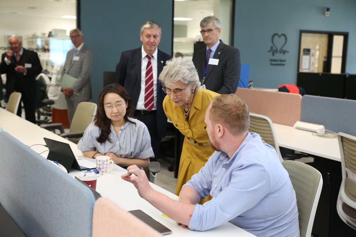 RoyalPapworth's tweet photo. @Cambridge_Uni @RoyalFamily The tour started with @TheBHF labs to showcase cardiovascular research, before a trip to the @wolfsonfdn Lung Injury Unit headed by @charlot_summers and finally our Clinical Research Facility led by @mark_toshner. 

Very exciting to see collaboration already thriving in HLRI 🫁🫀 https://t.co/DEZasYg1J5