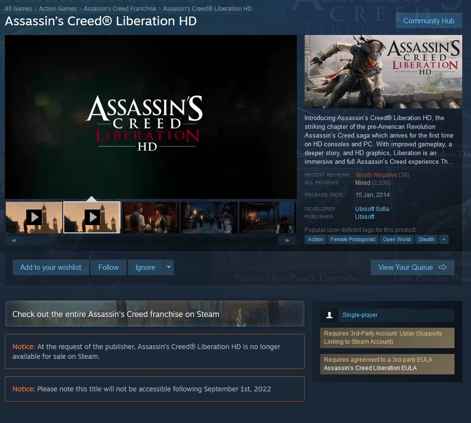 Assassin's Creed® Liberation HD on Steam