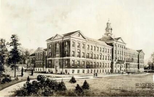RootsDelco's tweet photo. A Delco Now, Then, and Future!! Featuring Archbishop Prendie .  Notice the famous “path” in the old pic. Prendie is transitioning to a DCCC site college campus. Here is a glimpse of what it will look like. Drexel Hill, Pa #Delco #Prendie https://t.co/OfesOqoXOk