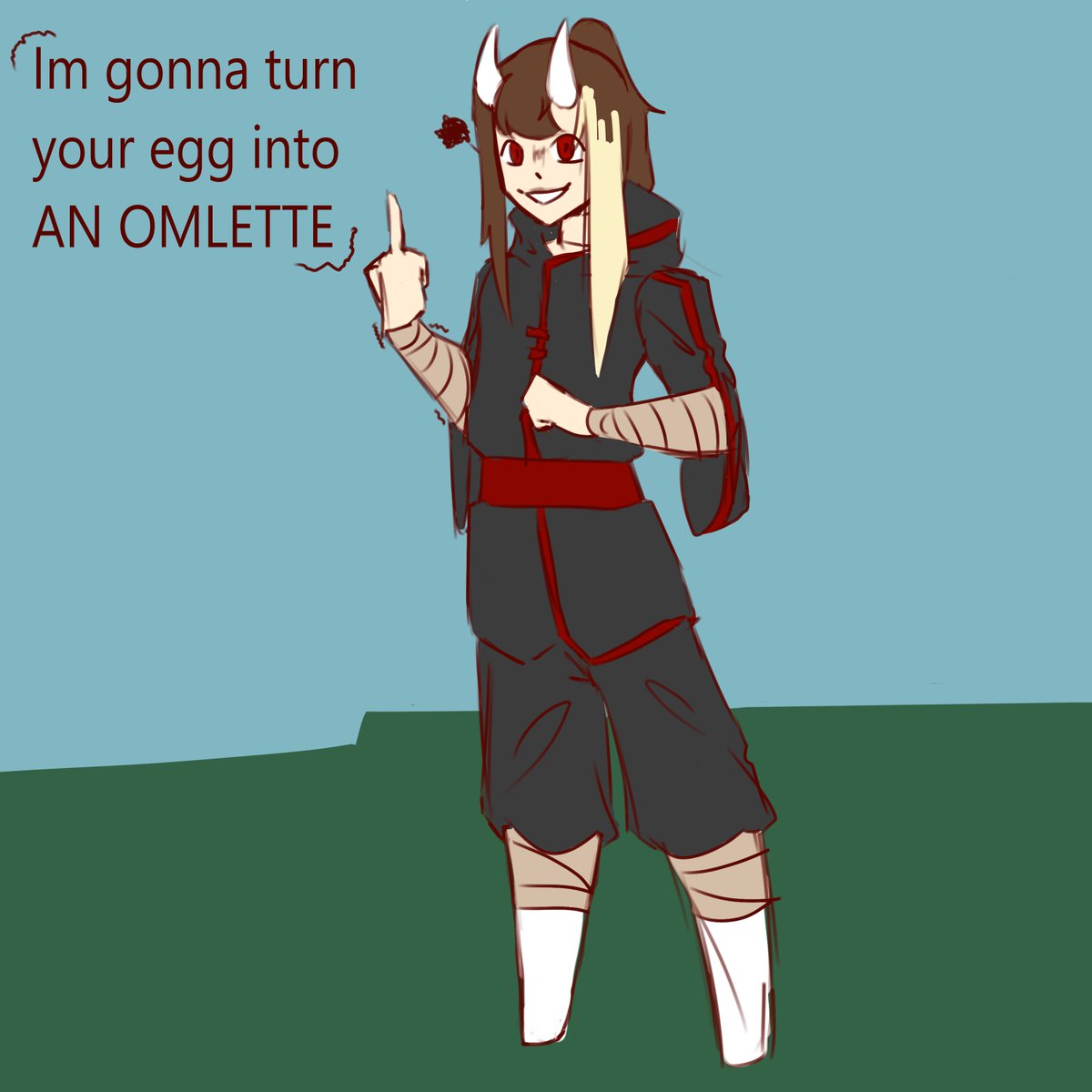 Kiki_ChanYT's tweet image. made Kiki if they were on the #redbanquet and them in clothes they would NEVER wear #sona #dsmp #dsmpsona #digital #digitalart #originalcharacter (ye the first one sucks white the second one looks like a sketch wich it is idc)