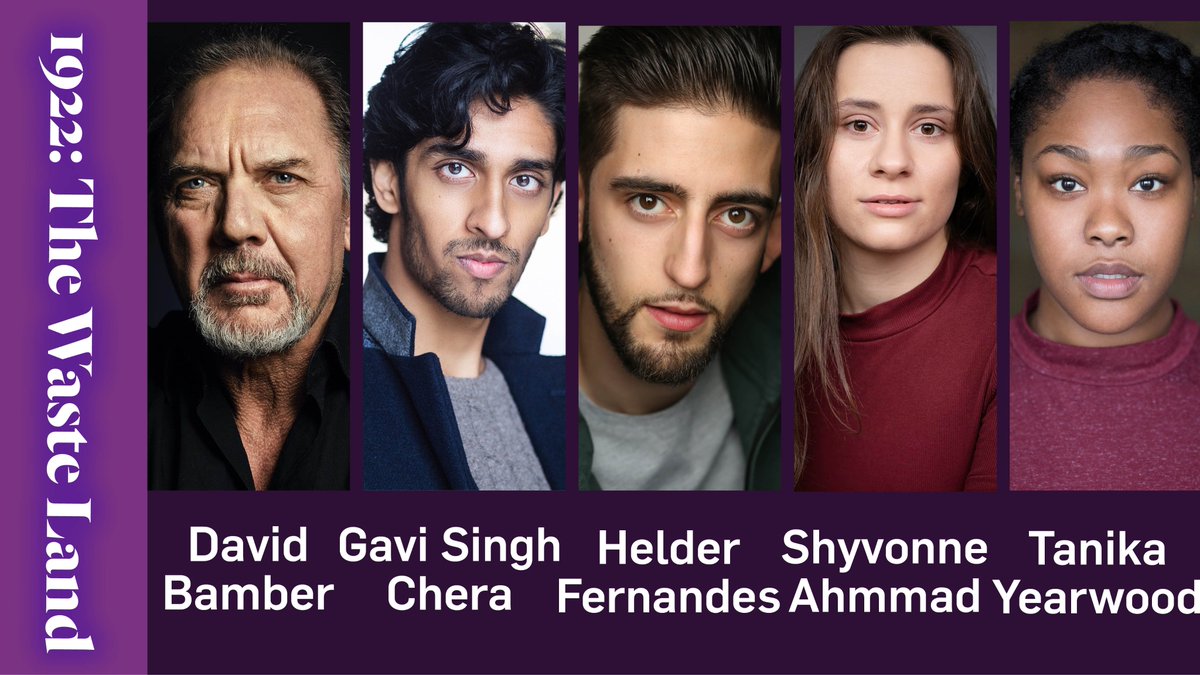 Next Sunday, John Sackville directs a rare multi-voice performance of T.S. Eliot's The Waste Land starring David Bamber, marking the centenary of the last century’s greatest poem 

On for one day only, Sun 24 July👇
jermynstreettheatre.co.uk/show/1922-the-…