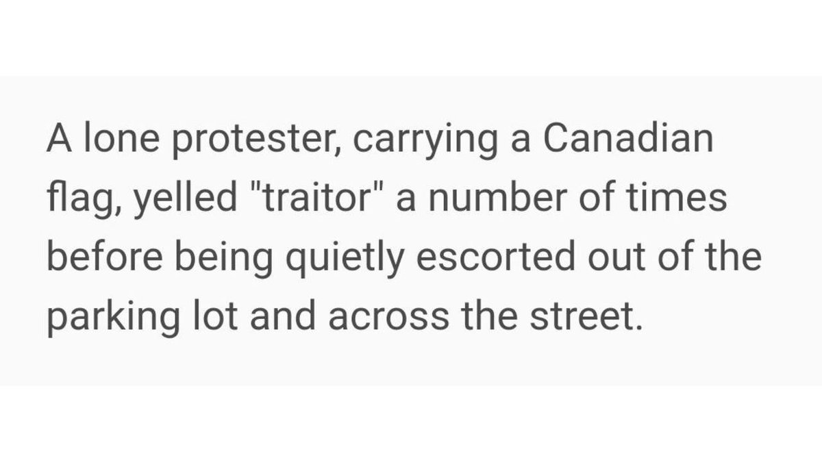 Growing up I was exposed to Pravda (Truth), the USSR's newspaper. It repeated communist gov't talking points &amp; painted Soviet leaders as divine characters.

Take note of media pointing out that <a href="/JustinTrudeau/">Justin Trudeau</a>'s "lone protester [was] carrying a Canadian flag". #cdnpoli #cpcldr
