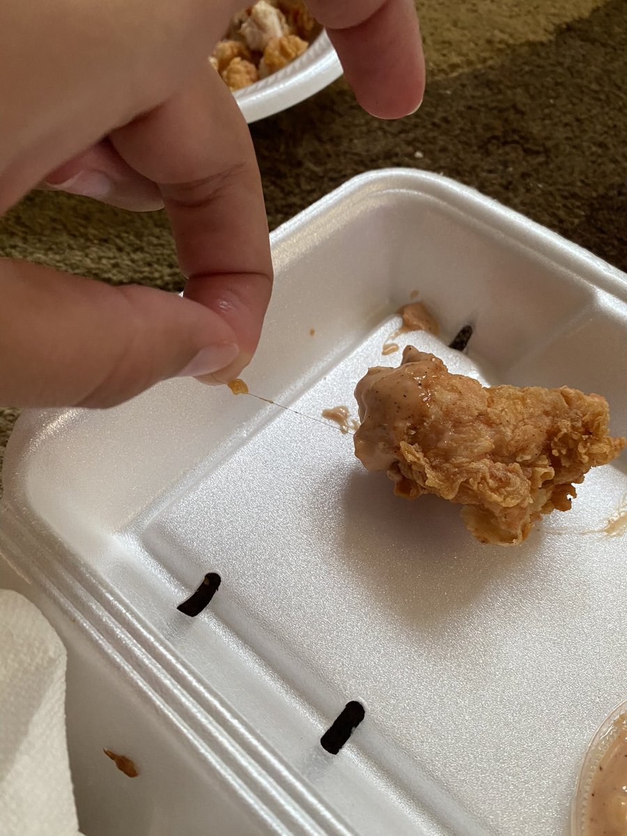 MicheleMillerr's tweet photo. @raisingcanes y’all are one of the last fast food places I eat if I eat out. This was so gross. https://t.co/OjKp9sZvJy