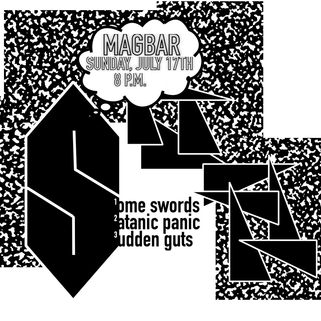 SomeSwordsMusic's tweet photo. Meet us at Magbar! @magbarlouisville

This Sunday 8pm

@someswordsmusic
@satanic_panic_rnfr
@suddenguts

1398 S 2nd St
Louisville, KY

Bring your mom. https://t.co/AV2dbyNokT