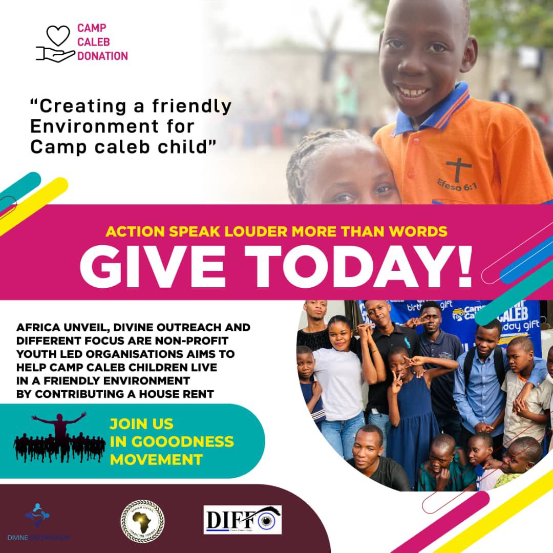 _africaunveil's tweet photo. There’s more than one way to help out and Do Good for others, one of the greatest sacrifices you can make is giving to the ones you don’t know all that well for a good cause.❤️Join us in the #goodnessmovement by donating to help Camp Caleb. (DM for more info.) https://t.co/8bu9yBRQ4p