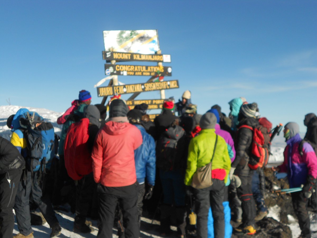 Tanjaroadvent's tweet image. Uhuru peak 5895 meters above sea level mount Kilimanjaro Tanzania.