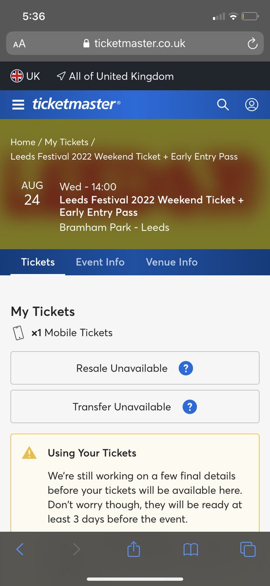 Selling a reading weekend ticket+ early entry For £230. Bought it by accident instead of a Leeds ticket message me for any questions or info