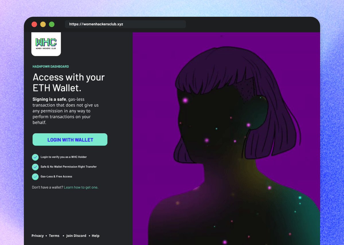 Who is on the Ha$hPowr leaderboard?! 

Soon you will be able to see all the Ha$hPowR you have earned on our Discord on a clean UI Hacker Dashboard by securely connecting your wallet to a frontend.

#WomenHackersClub #NFTs