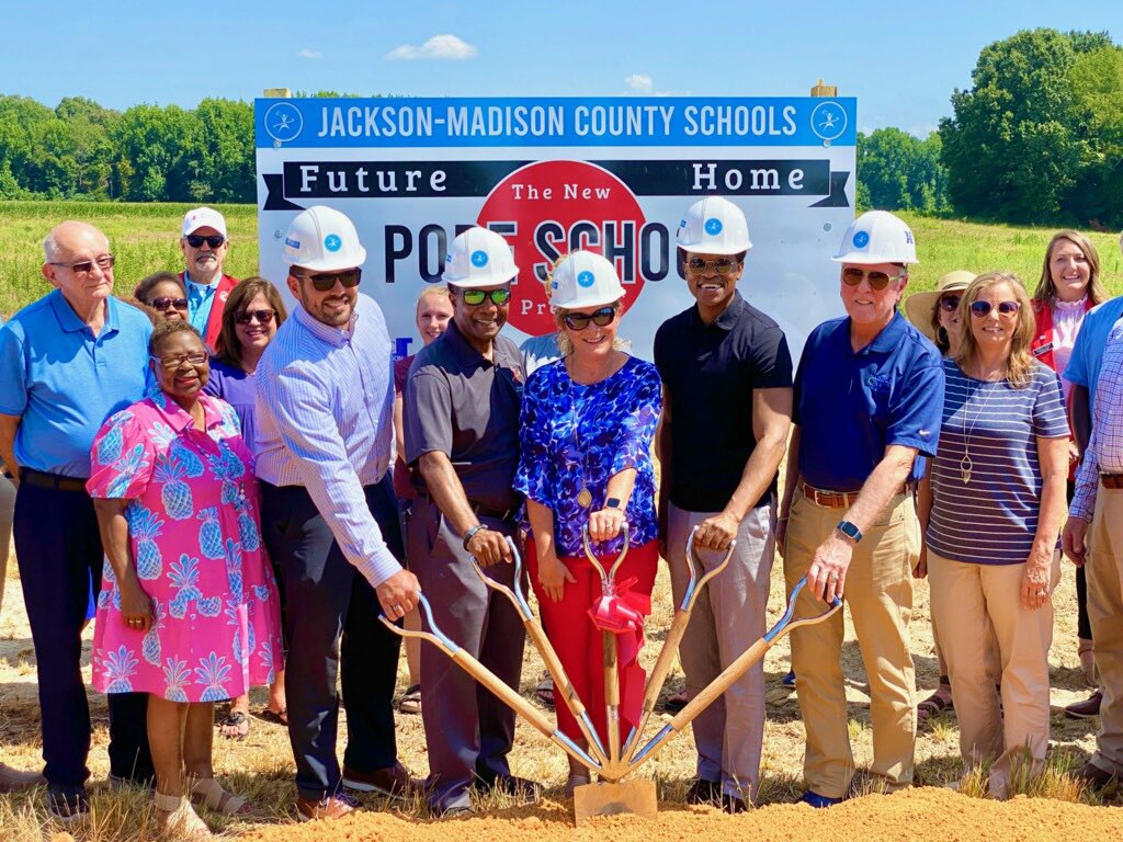 suptking's tweet photo. We did it! We did it! Our collective efforts have brought a three-decade or more project to fruition. Pope School is on its way! Very grateful for our school board, county commissioners, county mayor, and community stakeholders. #chooseUS #commUNITY https://t.co/24YoWckkPK