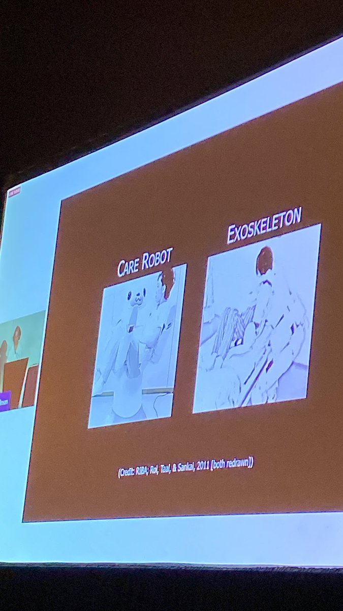 rchakaki's tweet photo. For patient: Attentiveness is an important criteria, #exoskeleton is a better technical design for a care robot. #ValueSensitiveDesign, auto lift is better for patient and caregiver. #NAACL2022 #Robotics https://t.co/ZpAOwlRz0N