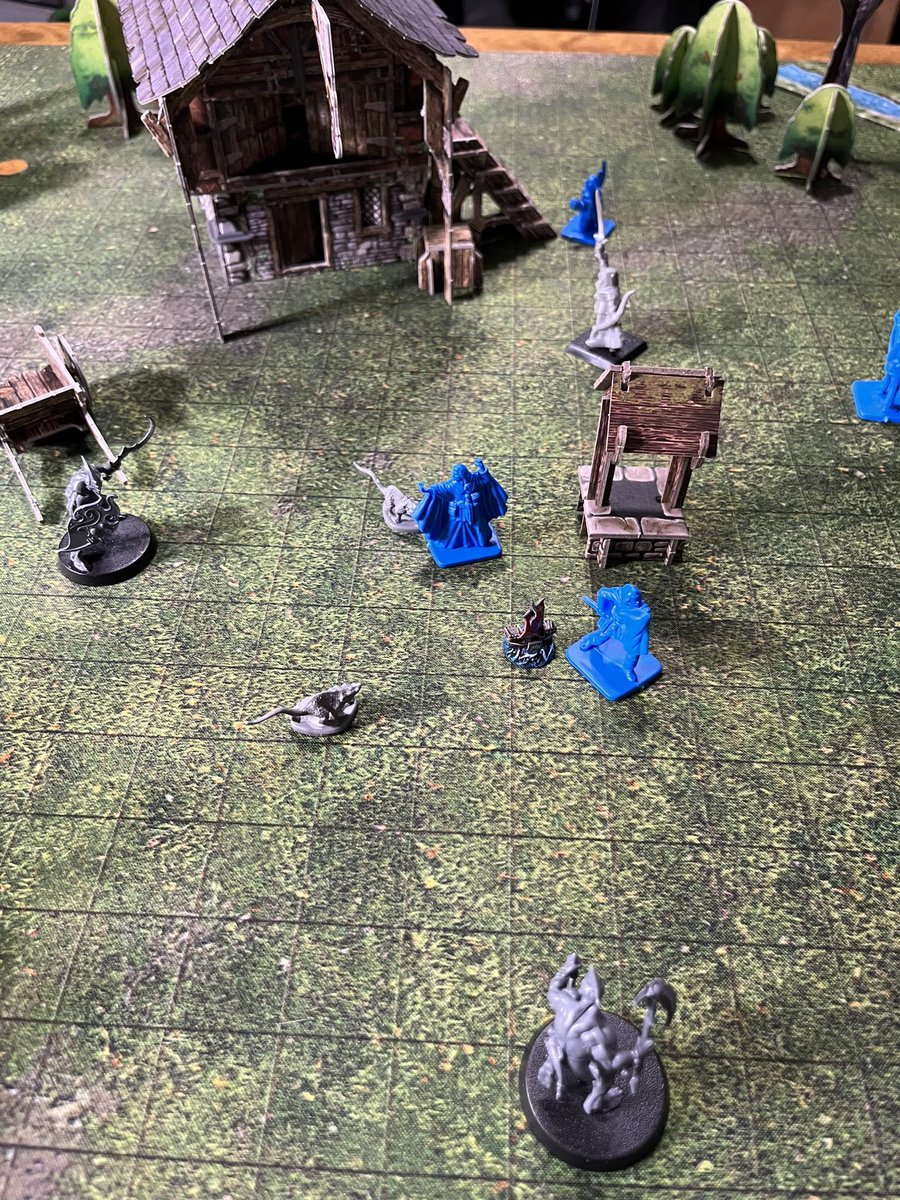 yearofthegame20's tweet photo. Exciting first scenario in the books in Rangers of Shadowdeep. Two models - a war hound and conjurer - went out of action but recovered fine. All clues retrieved. Great game! https://t.co/j5qWguCajE