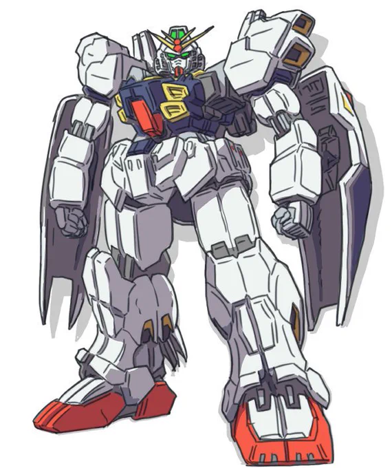これは以前描いたガンダムダブルマークツーか何かです。今だとマークマークツーツーで良かったと感じてます。 